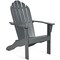 Costway Outdoor Adirondack Chair Solid Wood sturdy Patio Garden Furniture GrayNaturalWhite